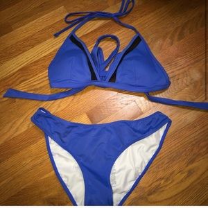 Victoria’s Secret blue mesh swimsuit set
